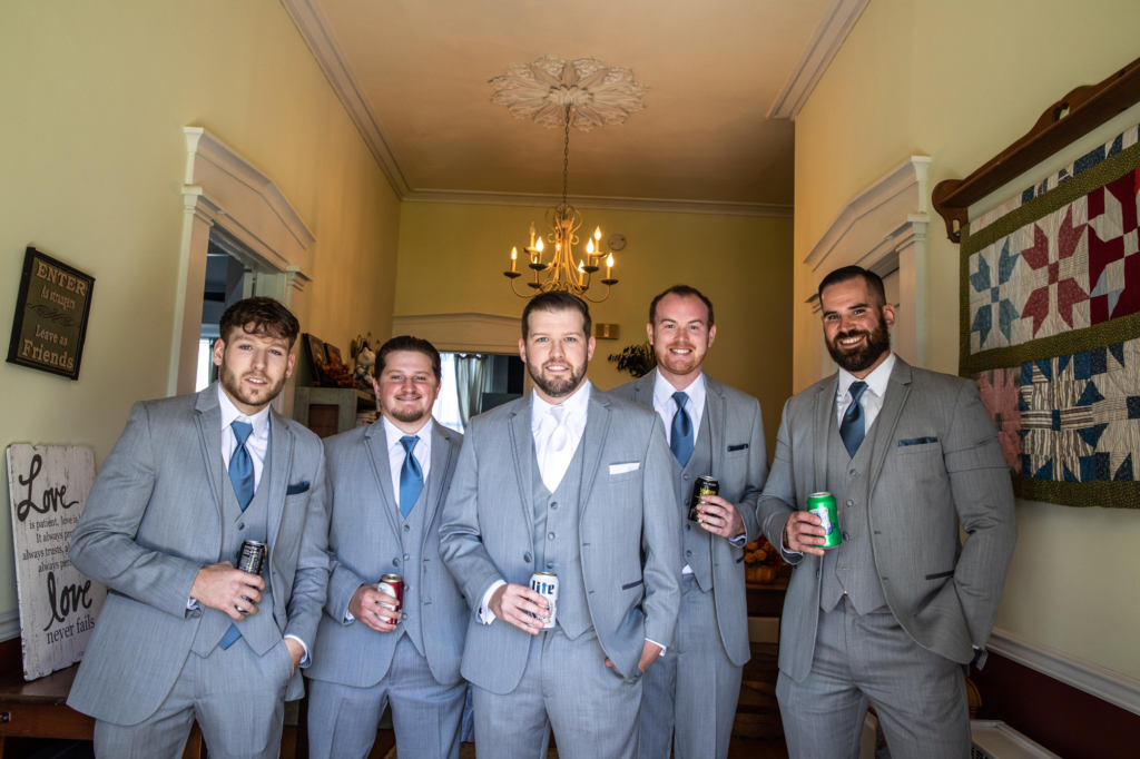 Wedding reception group photo
